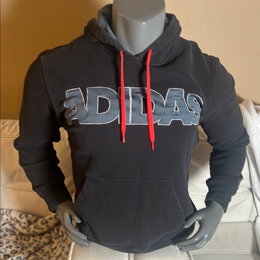 Adidas Men’s Black Sweatshirt Hoodie Size Medium